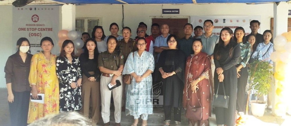 DC Niuland Sara S Jamir with others during the inauguration of Sakhi One Stop Centre at Niuland on November 11. (DIPR Photo)